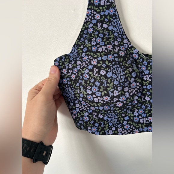 Knix Luxlift Floral Black and Purple Bra Size M - Picture 2 of 8